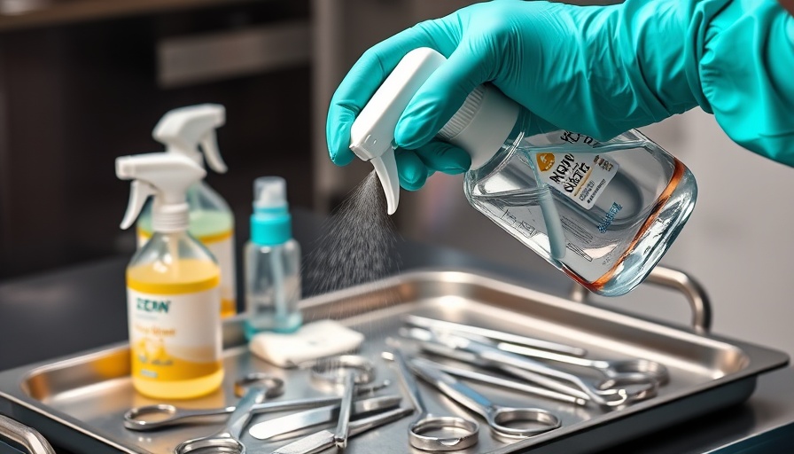 MicroCare Medical Enzyme-Free Instrument Moisture Solution spraying on instruments.
