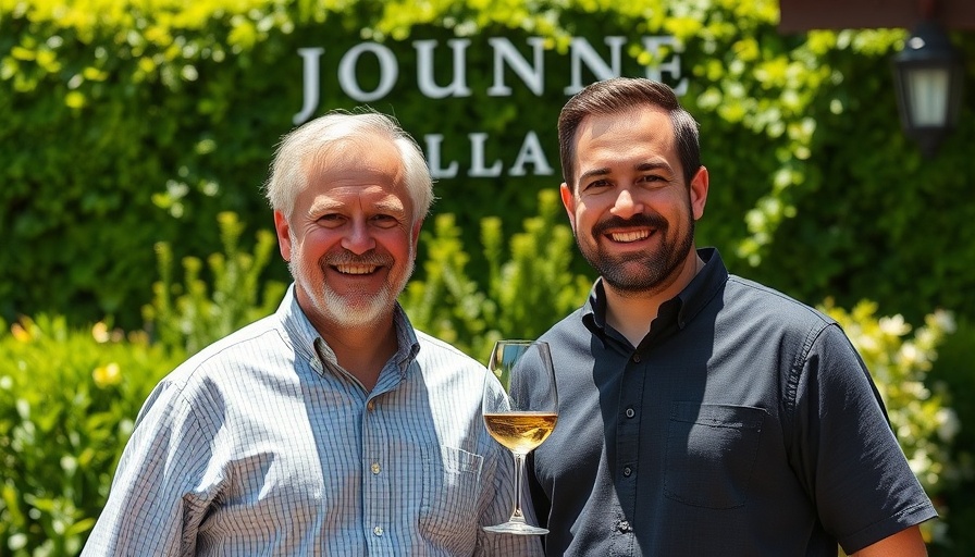 Two men enjoying a Sonoma wine bar experience at Sojourn Cellars.