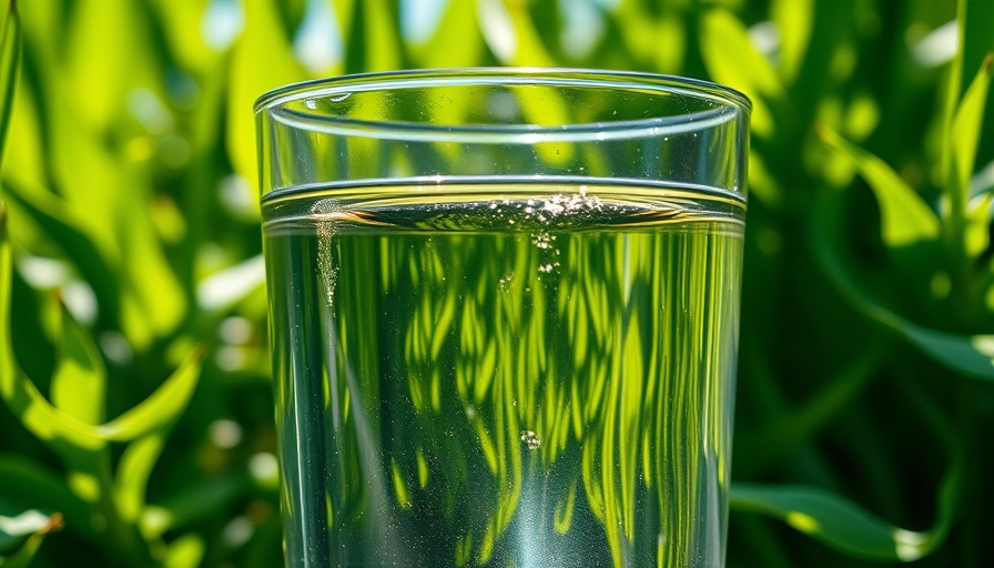 Analemma water microbiome health, clear water with sunlight reflections.