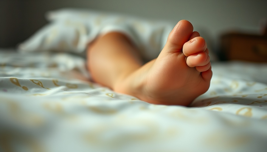 Close-up foot on bed, best reflexologist near me for foot reflexology.