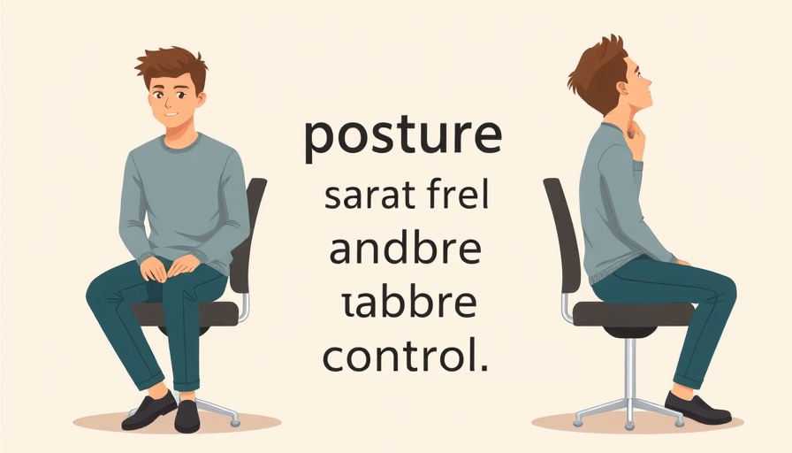 Illustration of sitting posture for posture and habit control.