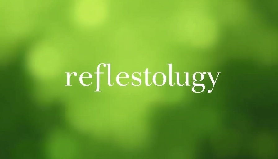 Advanced reflexology technique text on green background