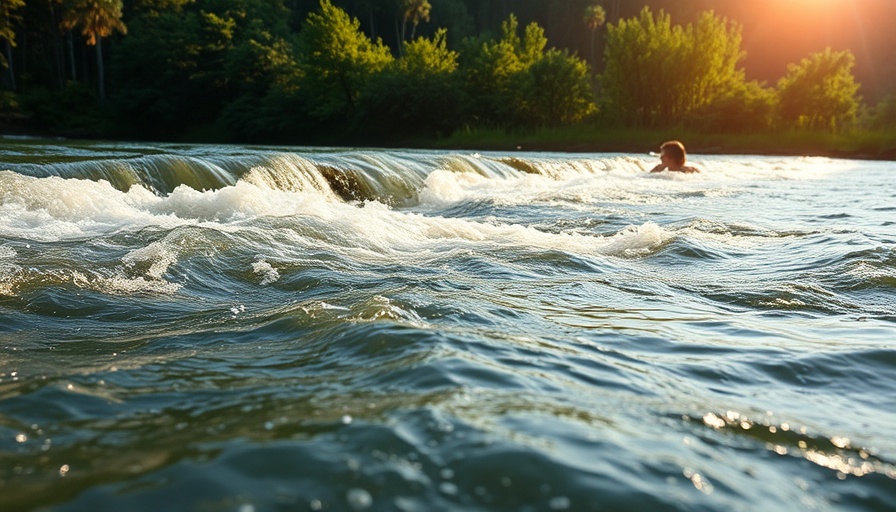Serene landscape illustrating biological age regeneration with structured water.