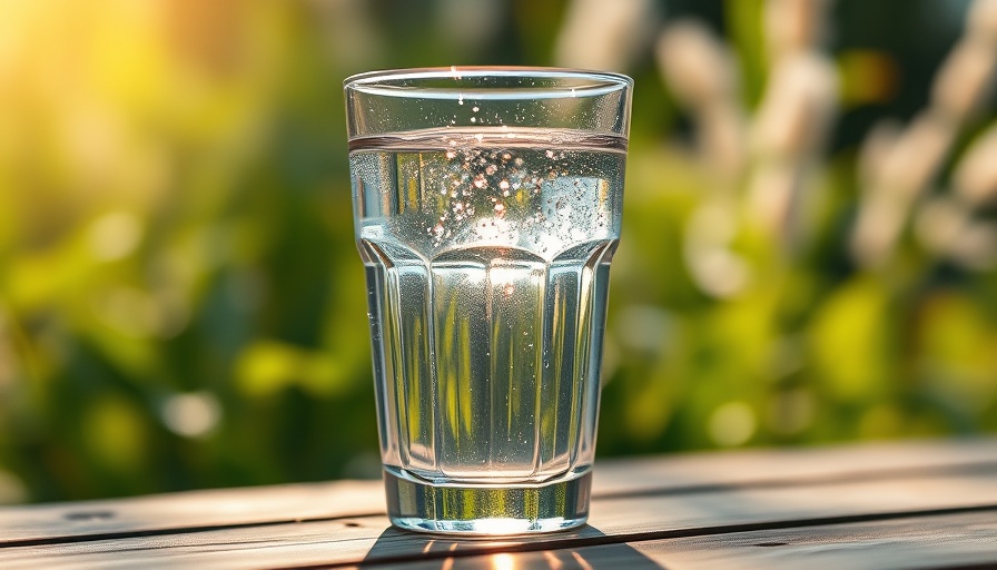 Structured water benefits shown in a sunlit glass.