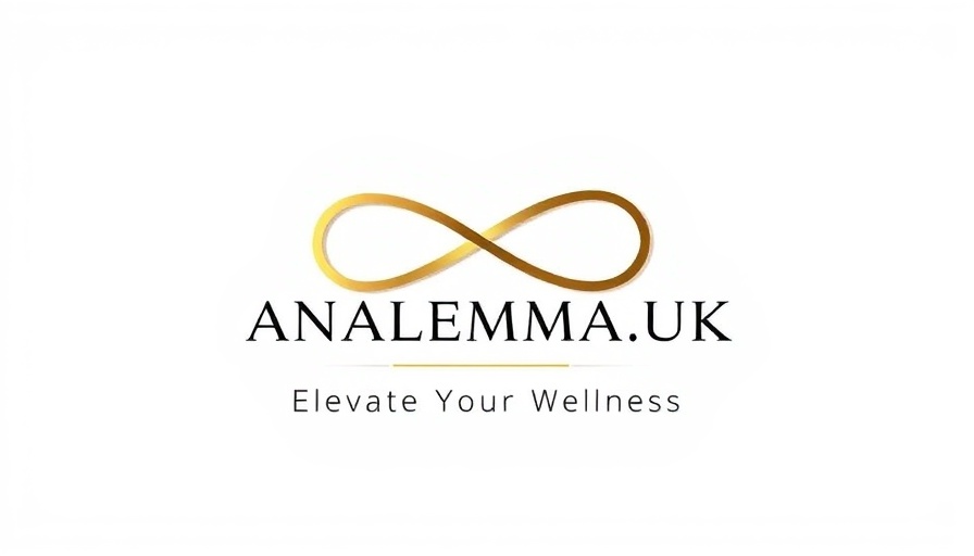 ANALEMMA.UK logo with infinity symbol, promoting structured water device health benefits.