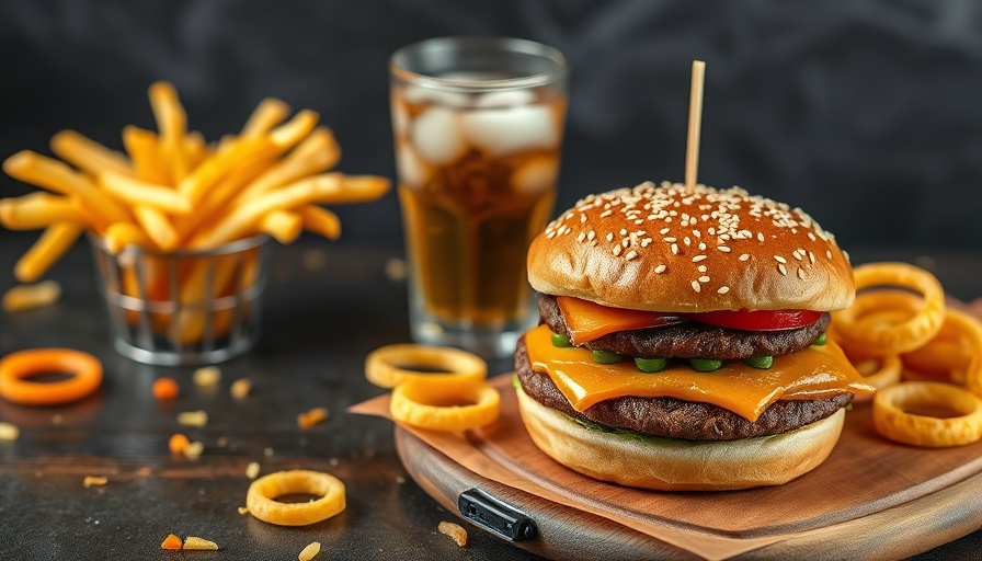 Classic burger and fries set at the best burger bar near me.