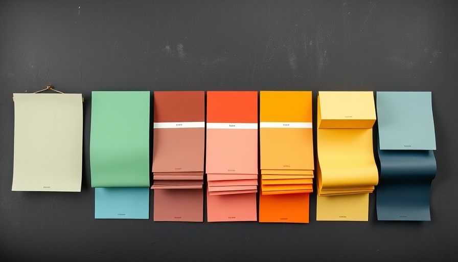Eco-friendly paints for home extensions shown in colorful swatches on wall.
