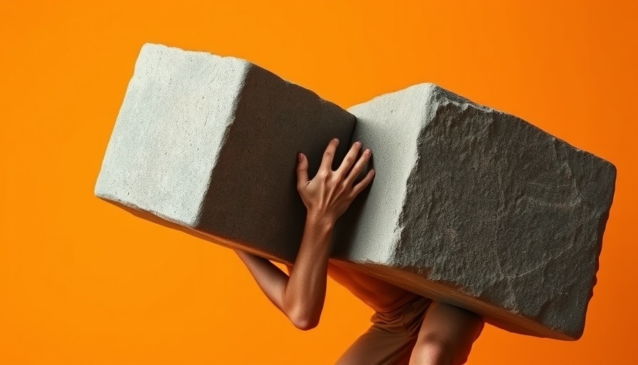 Man carrying burden symbolizing marketing advantage with ethical practices.