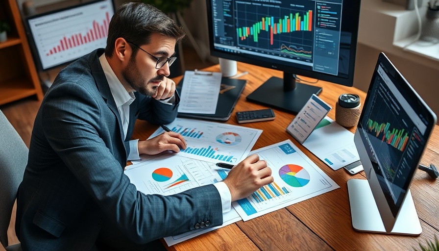 Business strategies for 2025 with charts and digital devices.