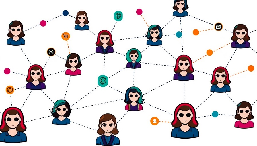 Colorful network of profile icons highlighting unclaimed online profiles.