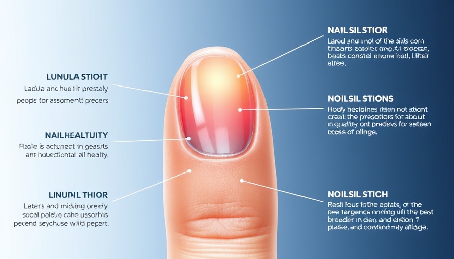 Diagram highlighting lunula in nail health context.