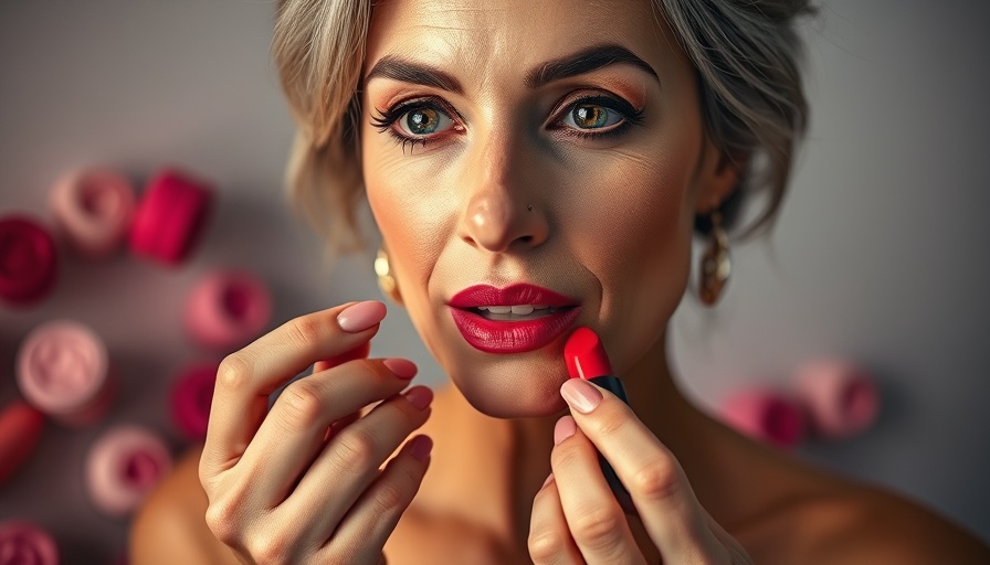 Finding the right lipstick for mature women: elegant application.
