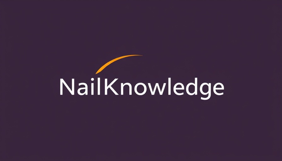 NailKnowledge logo with vibrant colors on dark purple for solvents in nail products.