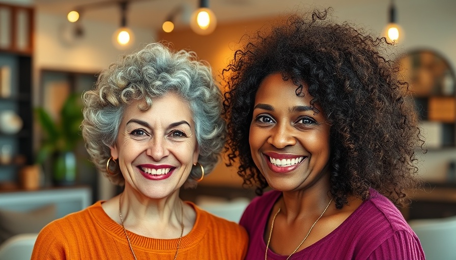 Curly hairstyles for women over 50 in a salon setting.