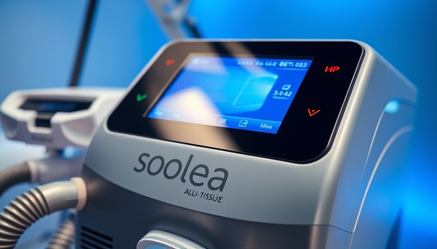 Sleek design of Solea All-Tissue Laser with digital display in clinic.