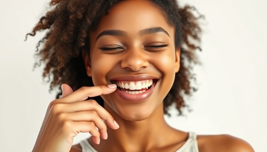 Smiling woman demonstrating perfect teeth for teeth and gum care tips.