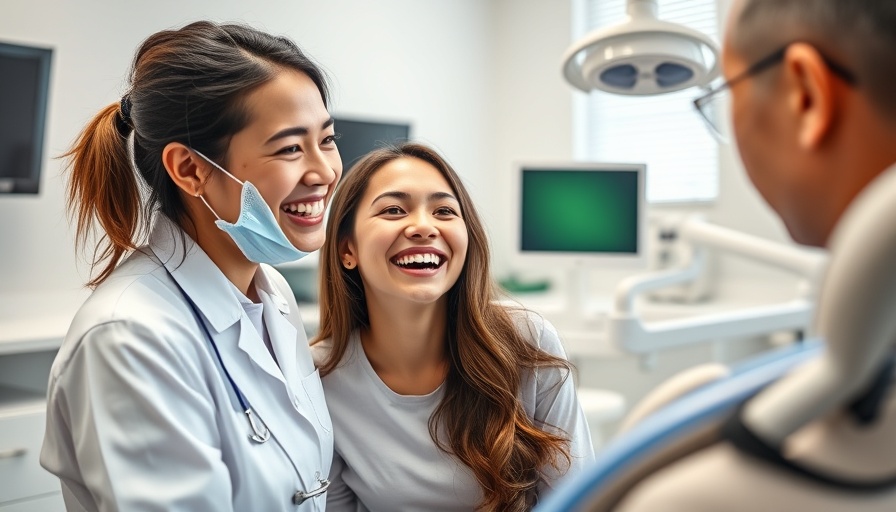 Happy woman visiting dentist, illustrating dental insurance gap.