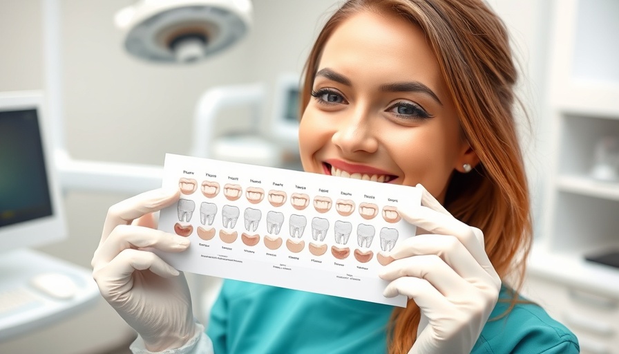 Young woman considering dental veneers in Austin dental office.
