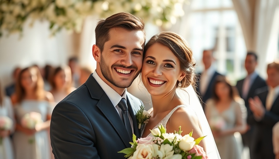 Best Cosmetic Dentist for Wedding: Smiling couple on their wedding day.