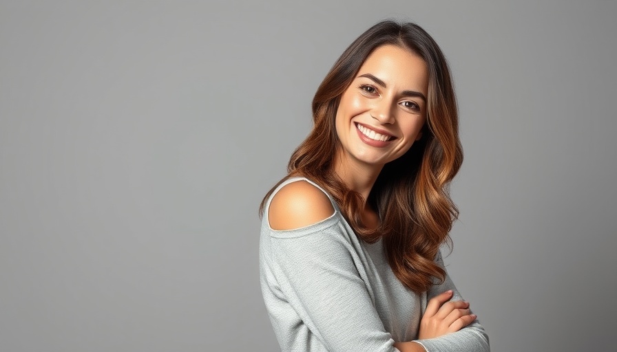 Confident woman posing with a smile in soft lighting.