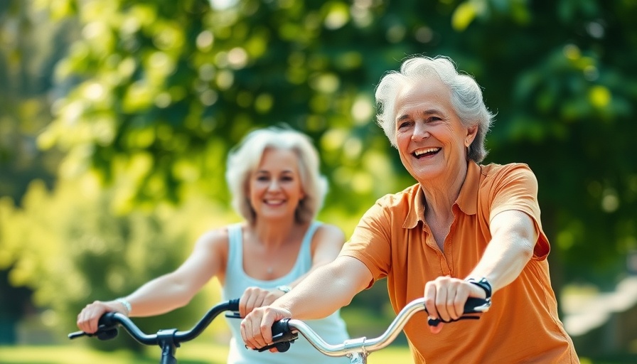 Smile Makeover: Older couple with improved bite alignment, cycling happily.