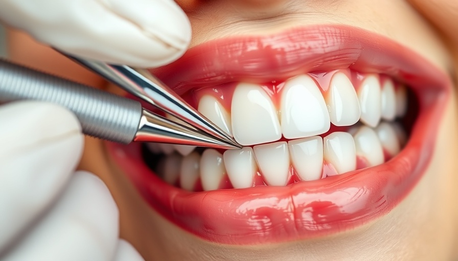 Close-up of porcelain veneers application in Alexandria VA dental setting.