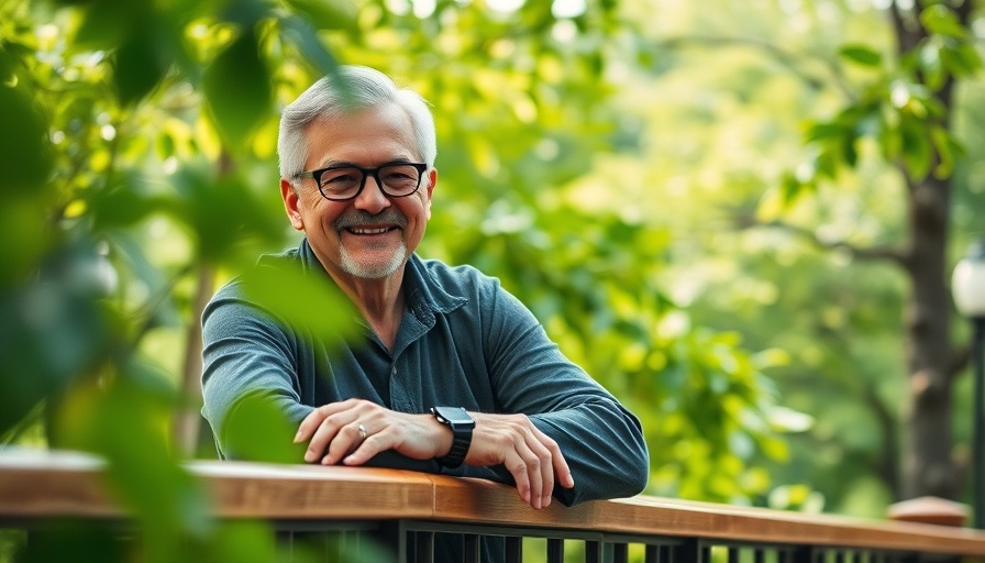 Smiling older man outdoors in park, Teeth whitening near me
