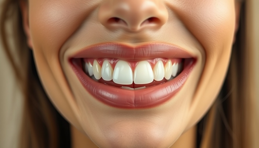 Veneers vs Lumineers comparison on a smiling woman's teeth.