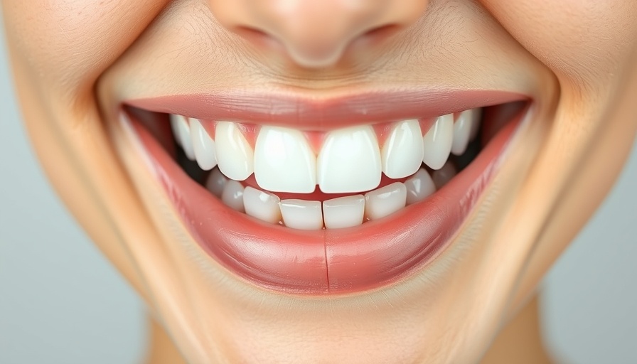 Close-up of perfectly white teeth for teeth whitening near me.