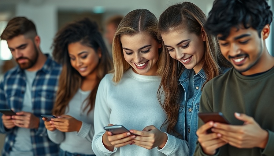 Young people using smartphones, related to dental misinformation.