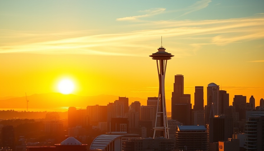 Seattle skyline with Space Needle at sunset, North America Aligner Forum.