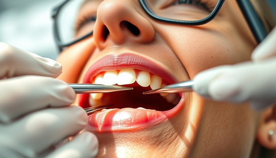 Close-up of dental procedure in Austin highlighting fillings