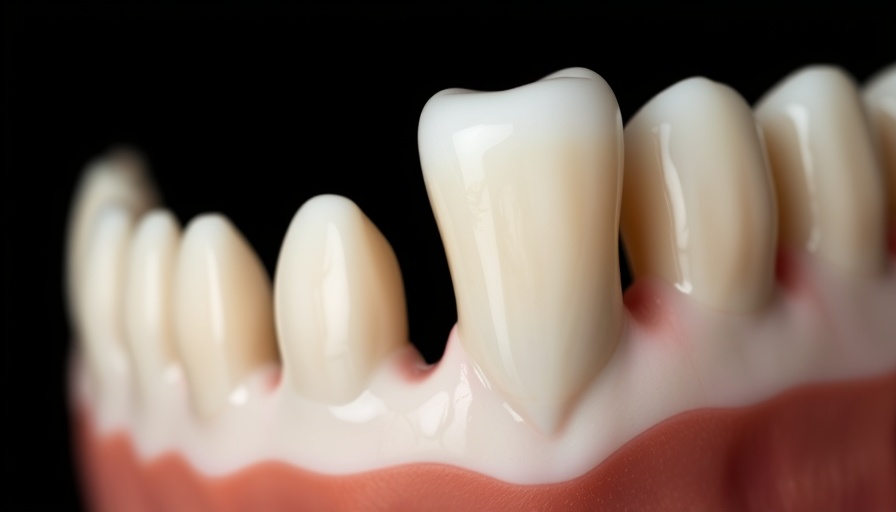 Micro-layering on zirconia prostheses against black background.