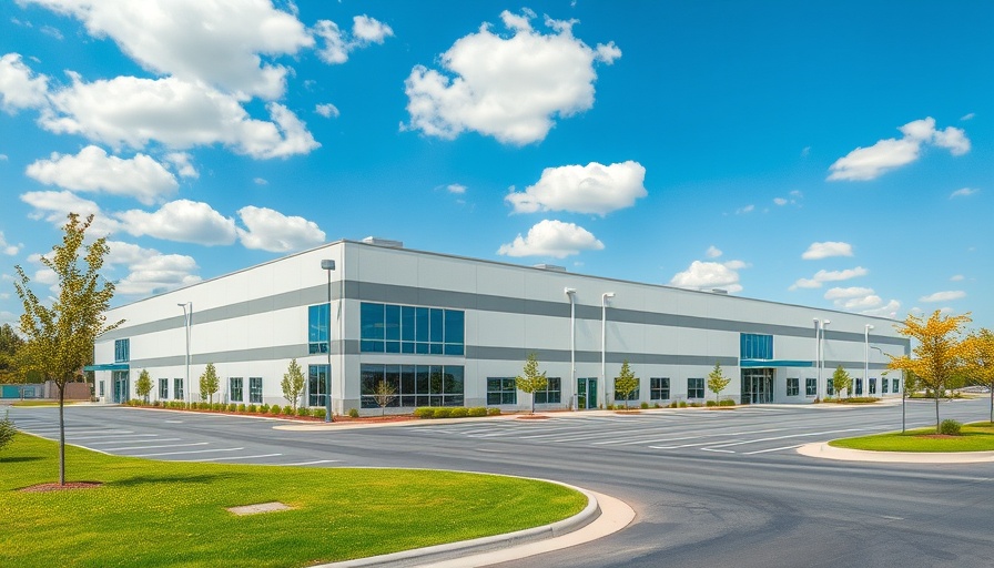 Modern industrial buildings reflecting real estate market trends