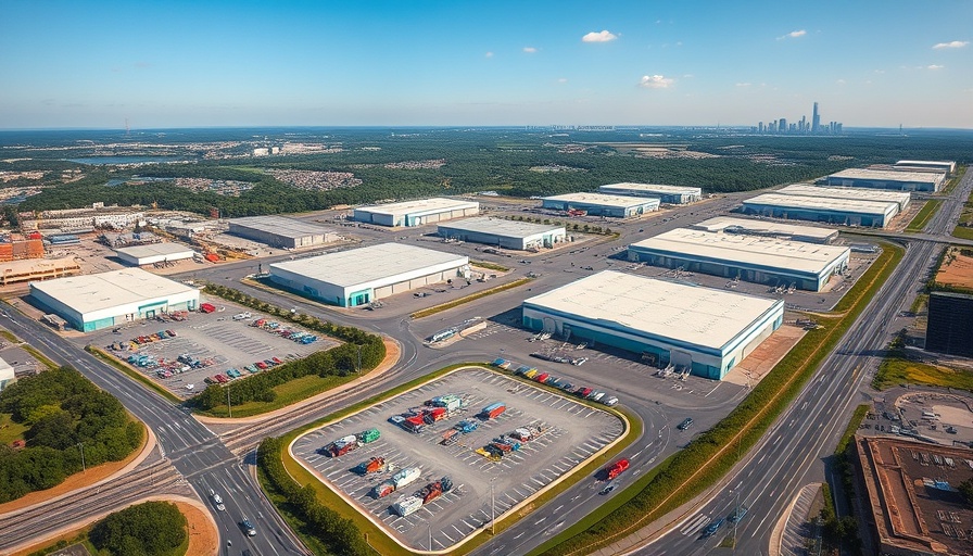Aerial view of EQT Real Estate Acquisition California Logistics Portfolio.