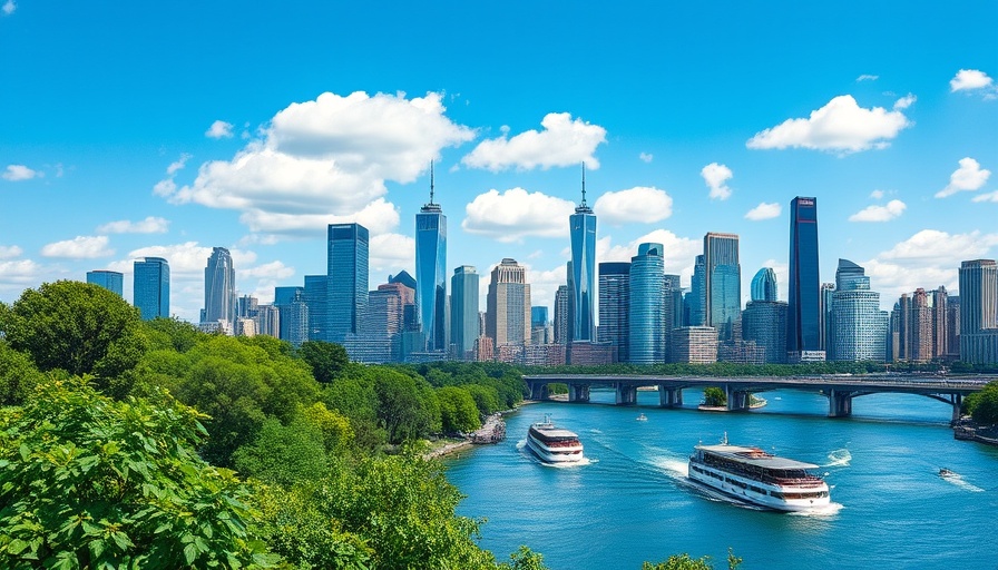 Vibrant city skyline showcasing affordable housing policies impact.