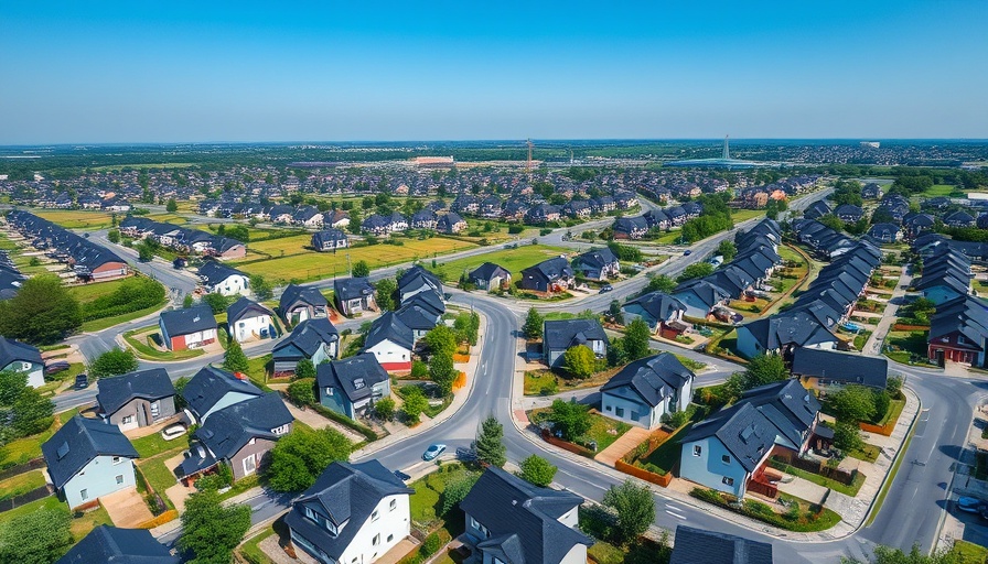Aerial view of investment property Dandenong neighborhood.