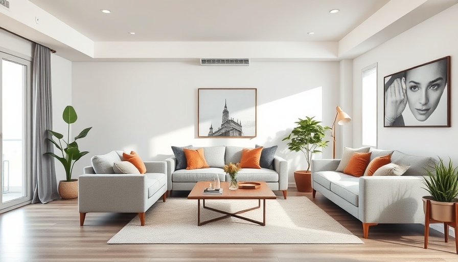 Increase rental income with air conditioning in stylish living room.