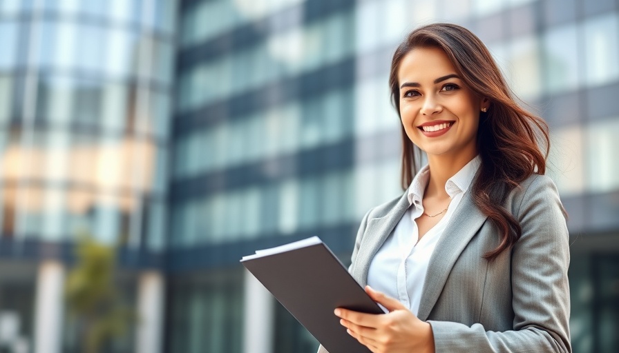 Confident woman investing with First National Real Estate.