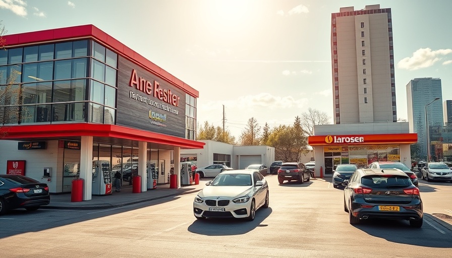 Modern gas station illustrating new retail spaces investment