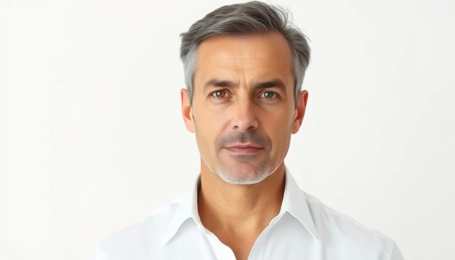 Middle-aged man in a white shirt for AI operational efficiency real estate.