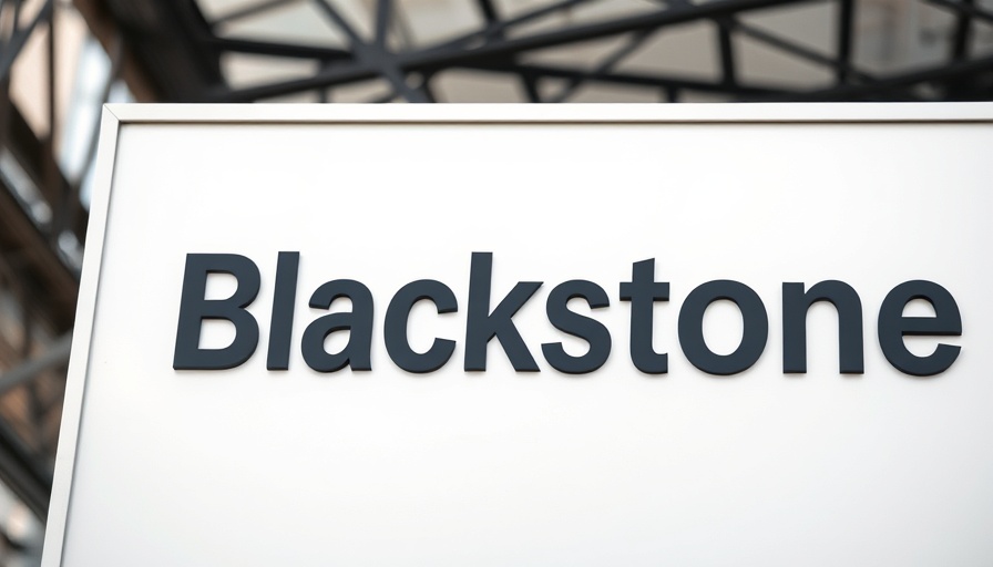 Blackstone sign symbolizing Warehouse REIT acquisition.
