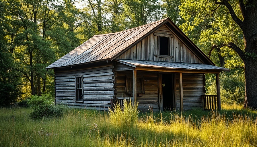 Dilapidated wooden house in overgrown yard, Southeast Queensland.