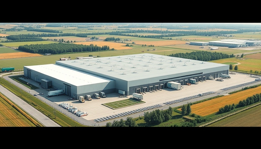 Aerial view of a logistics center in Berlin, emphasizing last-mile delivery leasing.