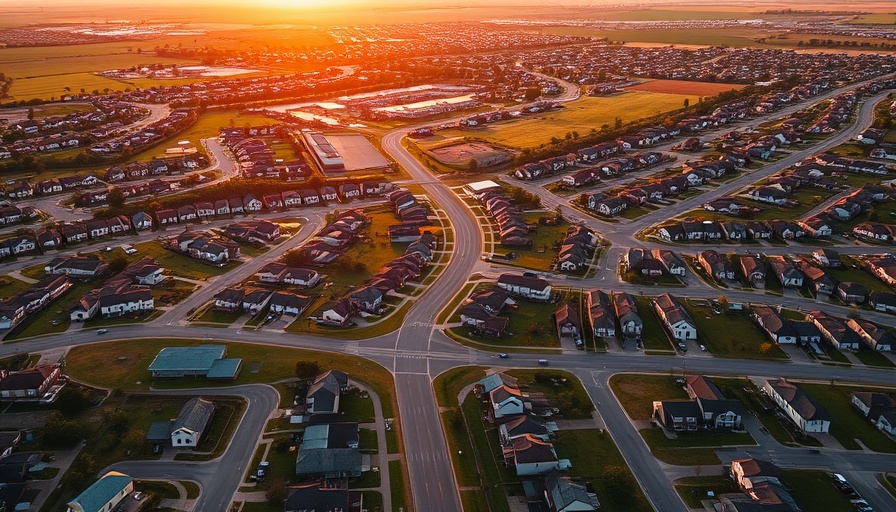 Aerial view of Alfredton investment property during sunset.