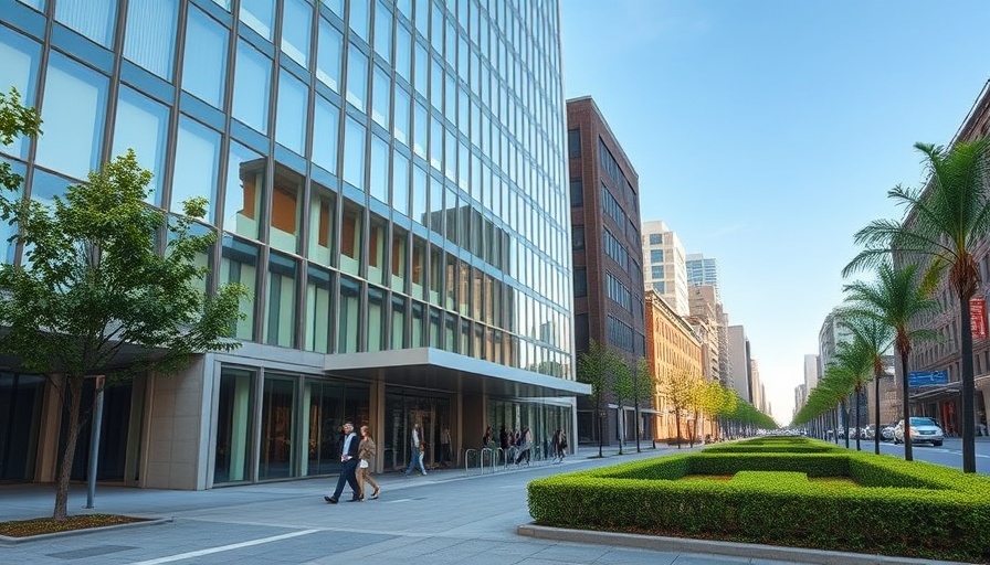 Dublin commercial real estate market scene with modern office.