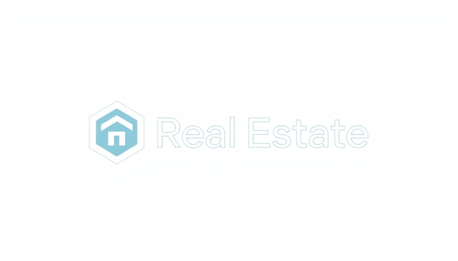 Real estate business logo, minimalistic blue design
