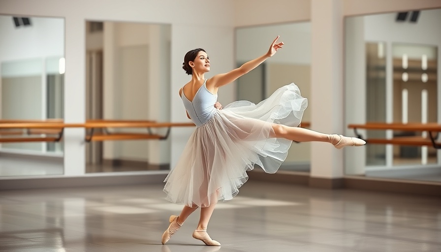 Ballet dancers in a studio, graceful pose, Misty Copeland retirement.