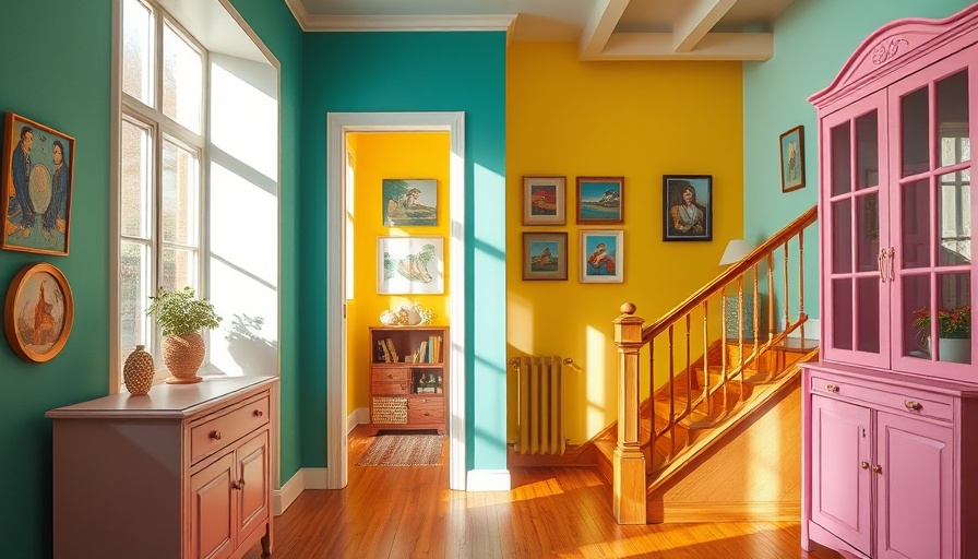 Vibrant interior for colorful home design for wellness