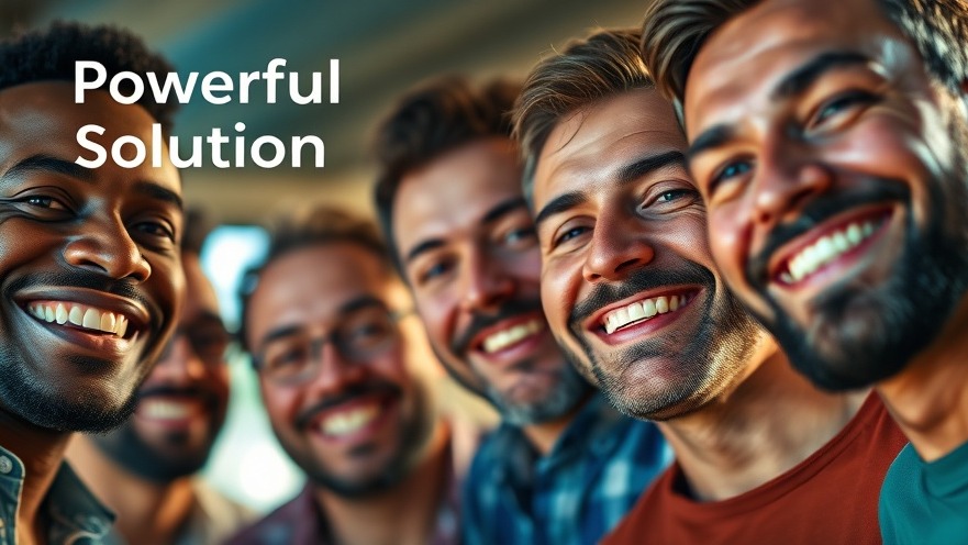 Diverse men smiling together, representing hope and connection in treating ED.